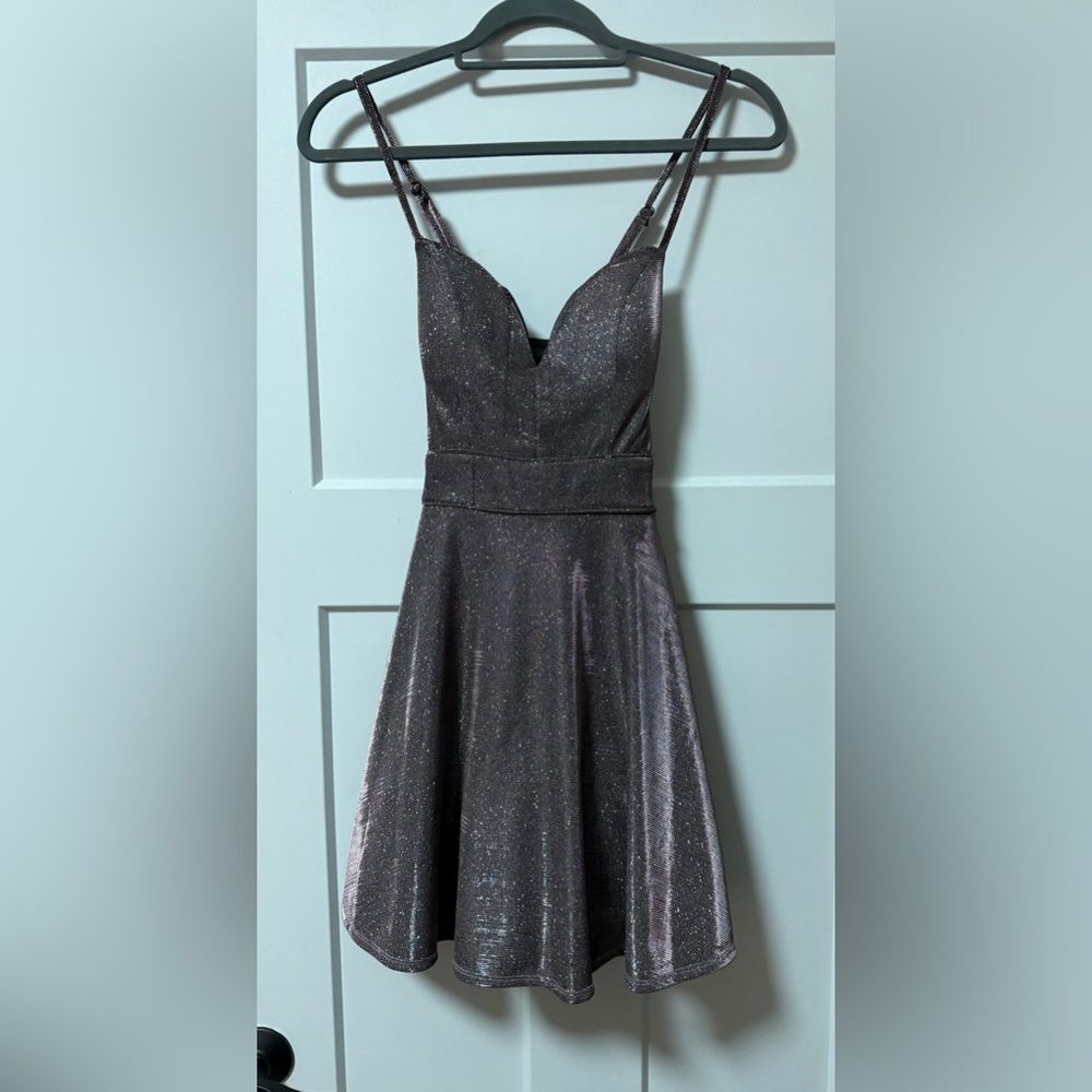 Windsor Shimmering Purple Midi Dress
